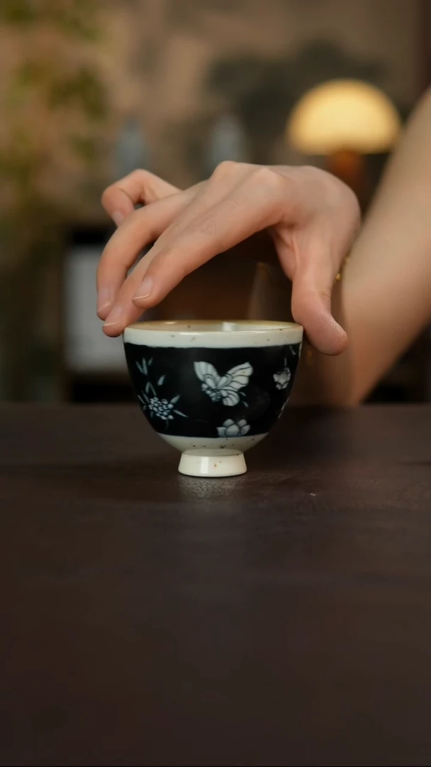 杯景德镇陶瓷杯碗柴烧多人