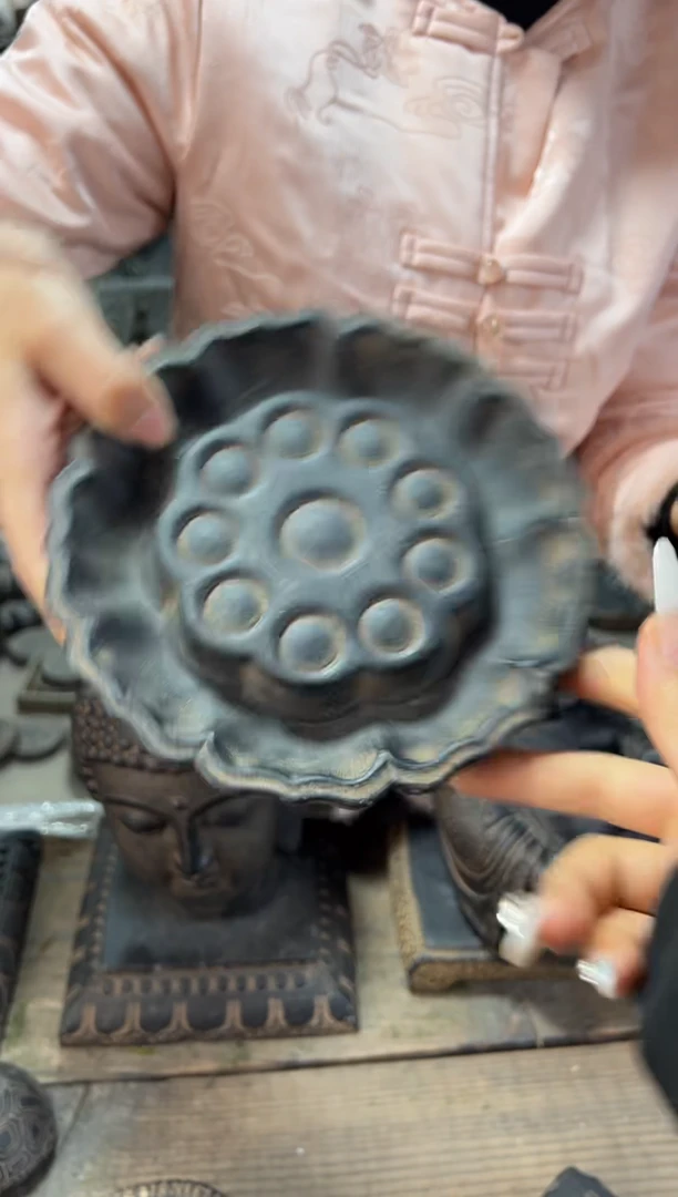 陶土【火山泥】莲蓬壶承