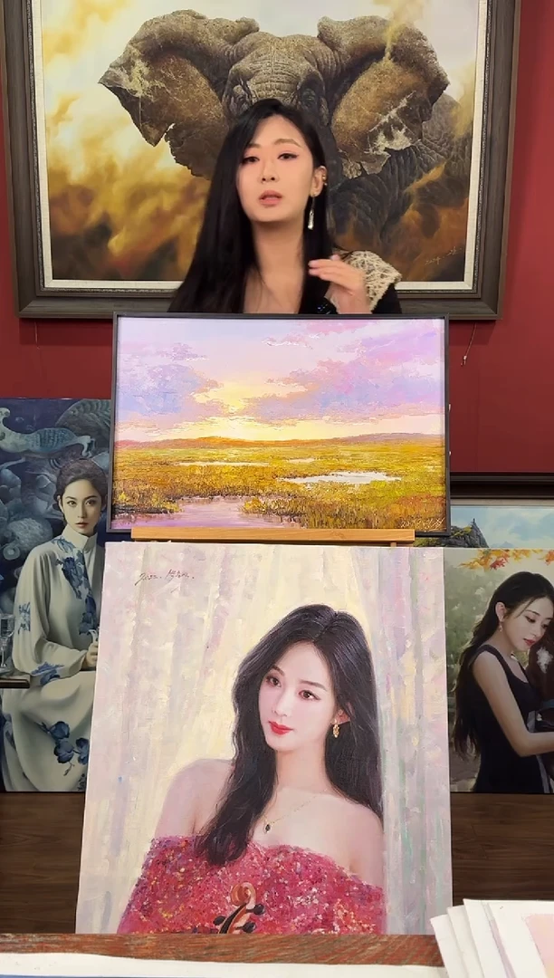 油画【9号】约53*35cm丨朝鲜原创纯手绘孤品油画丨顺丰包邮