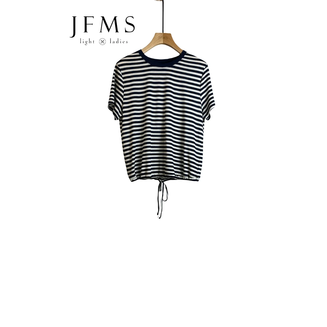 百搭款经典条纹T恤显瘦T087