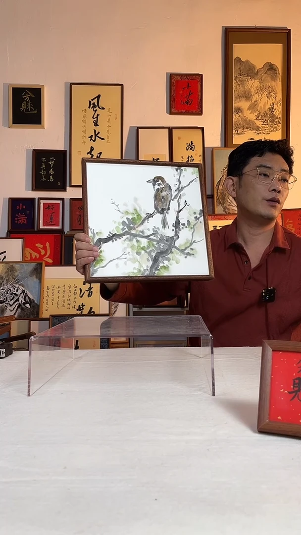 书法实木榫卯   手写手绘摆台