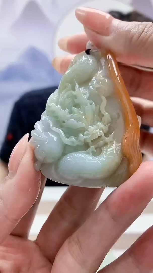 未镶嵌定制翡翠4868MM-毛货挂件68