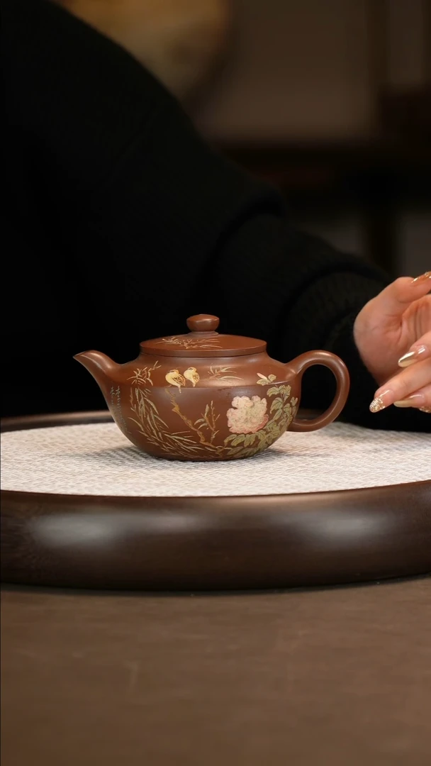 邵忠源 汉扁 紫檀紫泥 320c/梅花画/龙笔筒