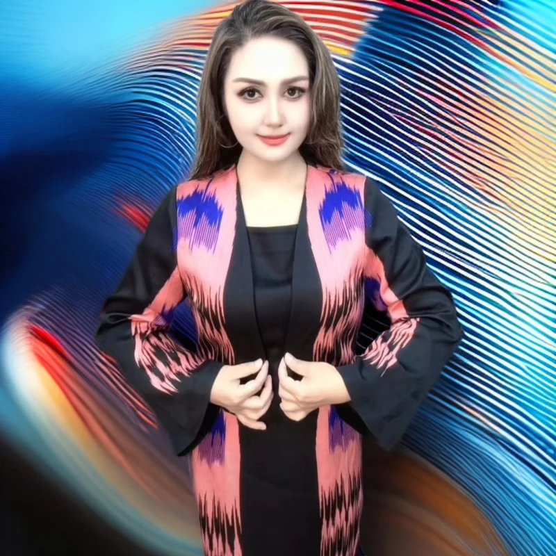 民族风和田特产手工艾特莱斯长裙子