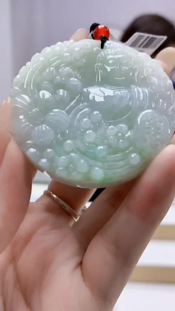 未镶嵌定制翡翠4829DD-毛货挂件73