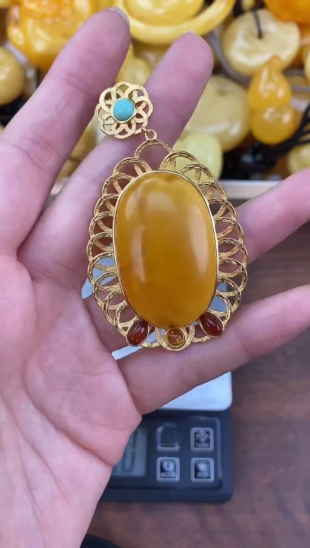 裸石琥珀未镶嵌天然琥珀蜜蜡