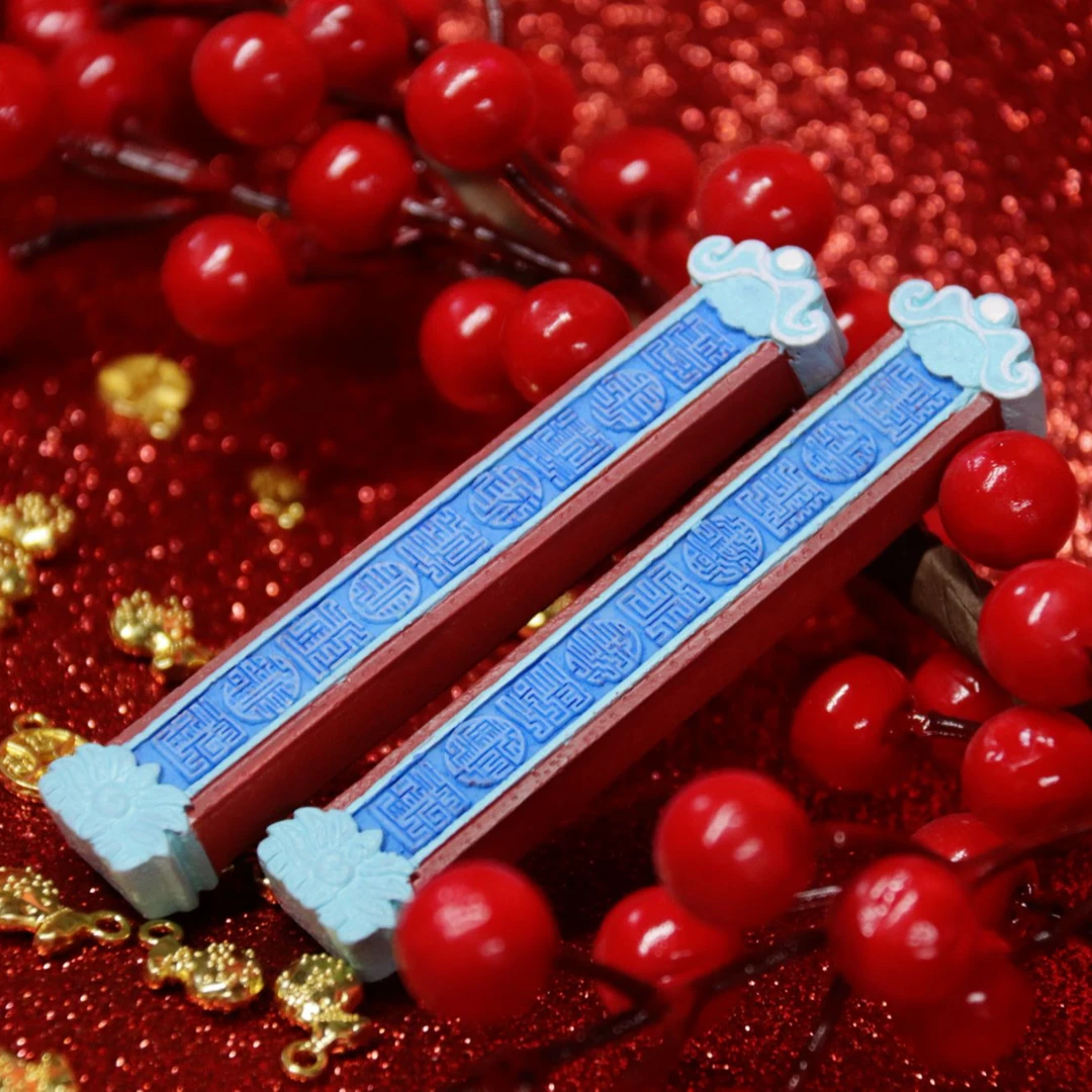 【马上迎福运  莲莲有高升】特色蒙文对联创意磁吸冰箱贴- 官运莲莲