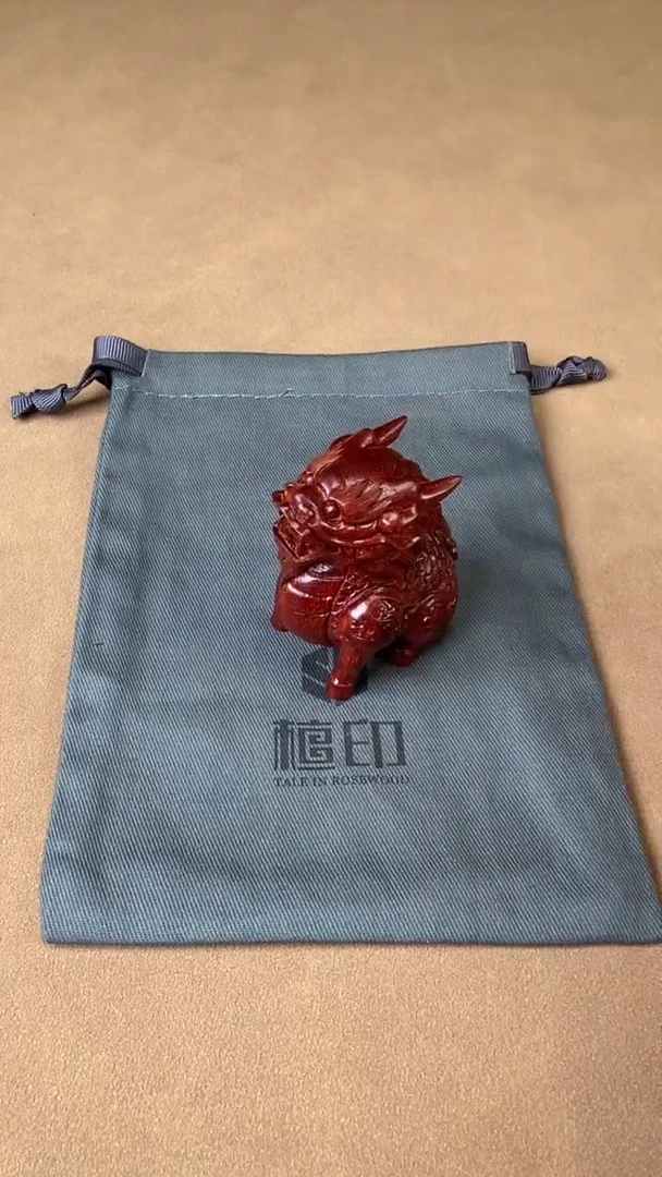 檀香紫檀（小叶紫檀）把件印度小叶紫檀 麒麟