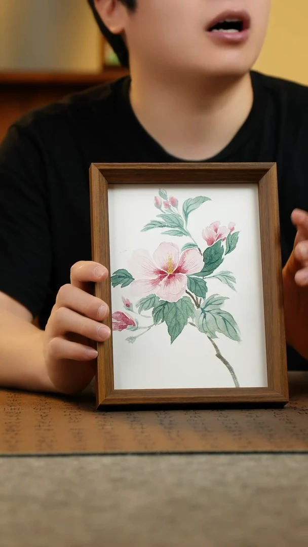 国画17*23纯手绘国风国画摆台