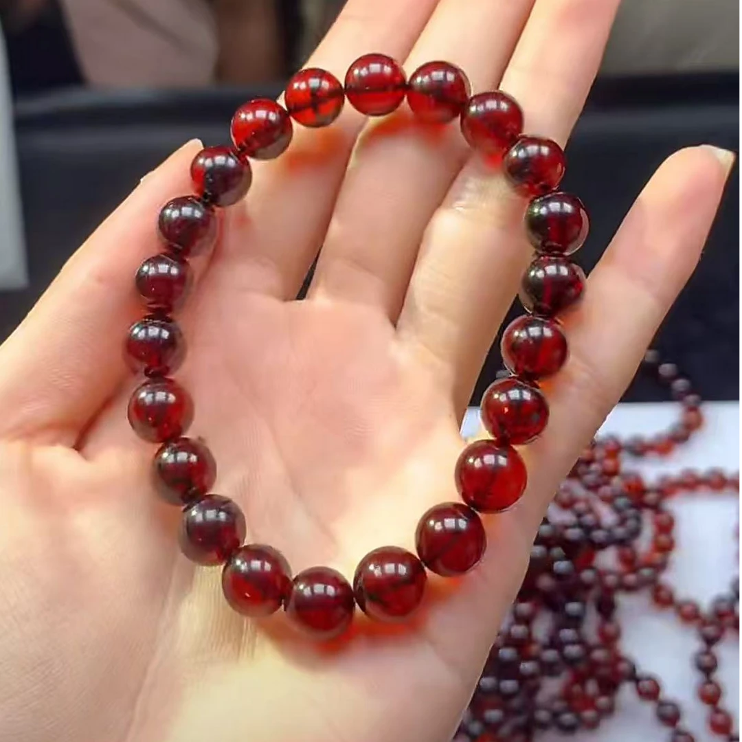 关漂亮【逍遥严选】天然琥珀血珀圆珠手串*817/121/多样性发/1件