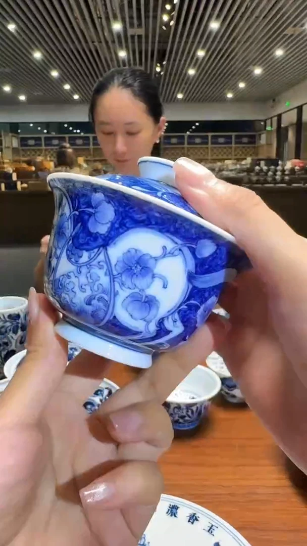 盖碗三更有梦|雨后   度春风系列海棠骏马盖碗  120cc  32号