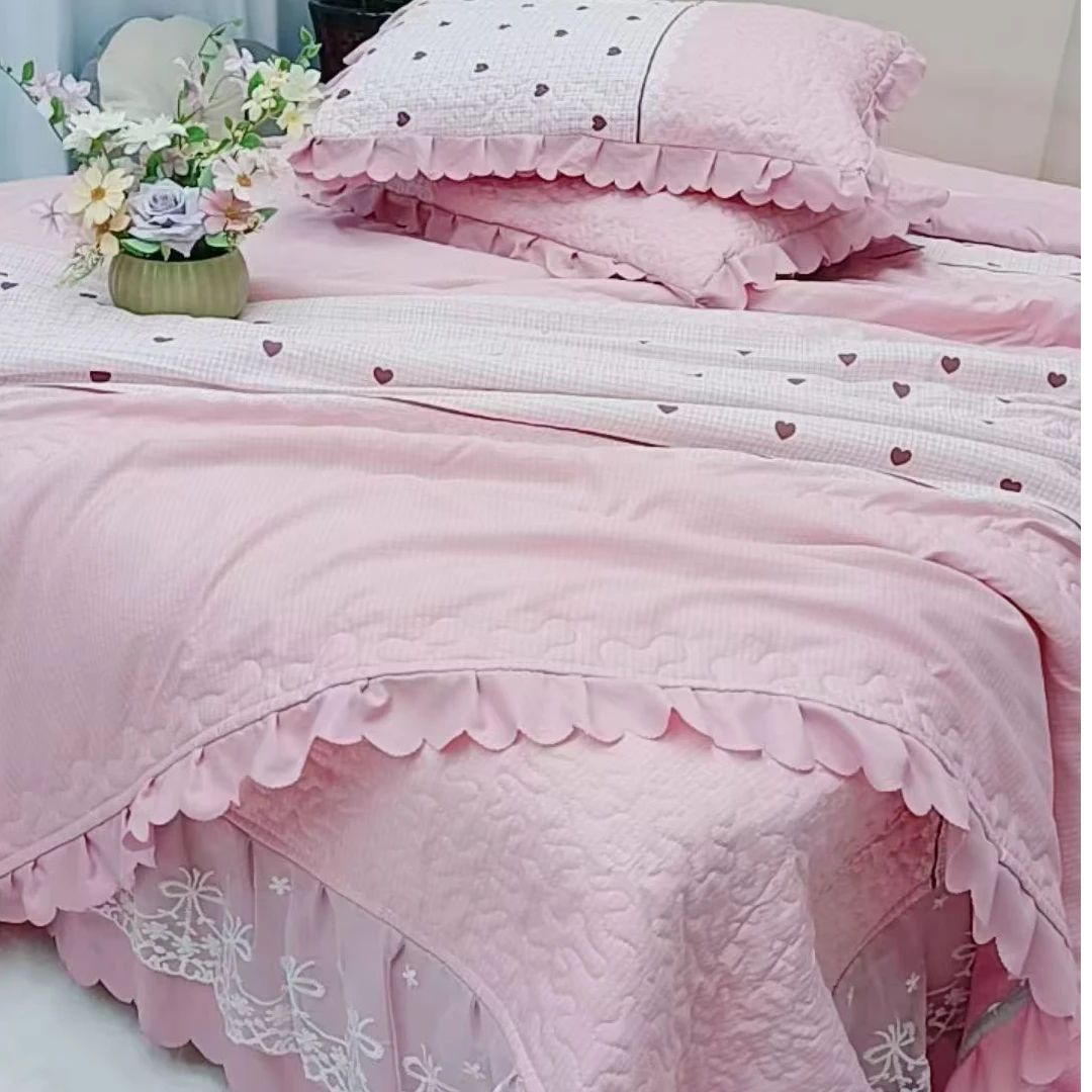 2025年新款有氧提花柔软亲肤吸汗透气夏被款四件套