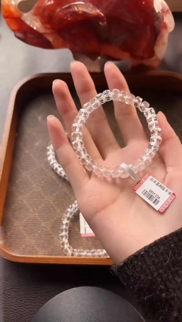 未镶嵌手链水晶1-21白水晶刻面手串