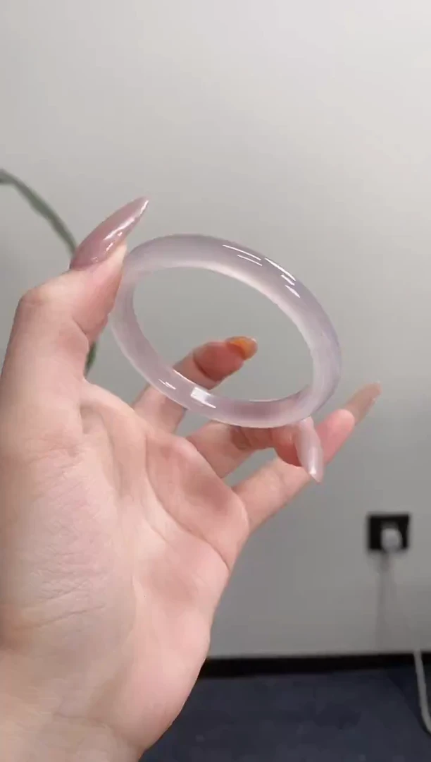 手镯玛瑙/玉髓未镶嵌52-53紫霞