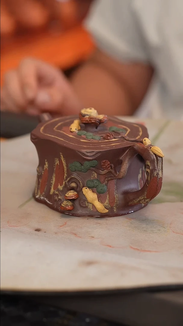 茶壶紫砂原矿手工制作