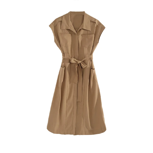 【品牌专属】高腰高开衫连衣裙设计师夏季气质休闲240625