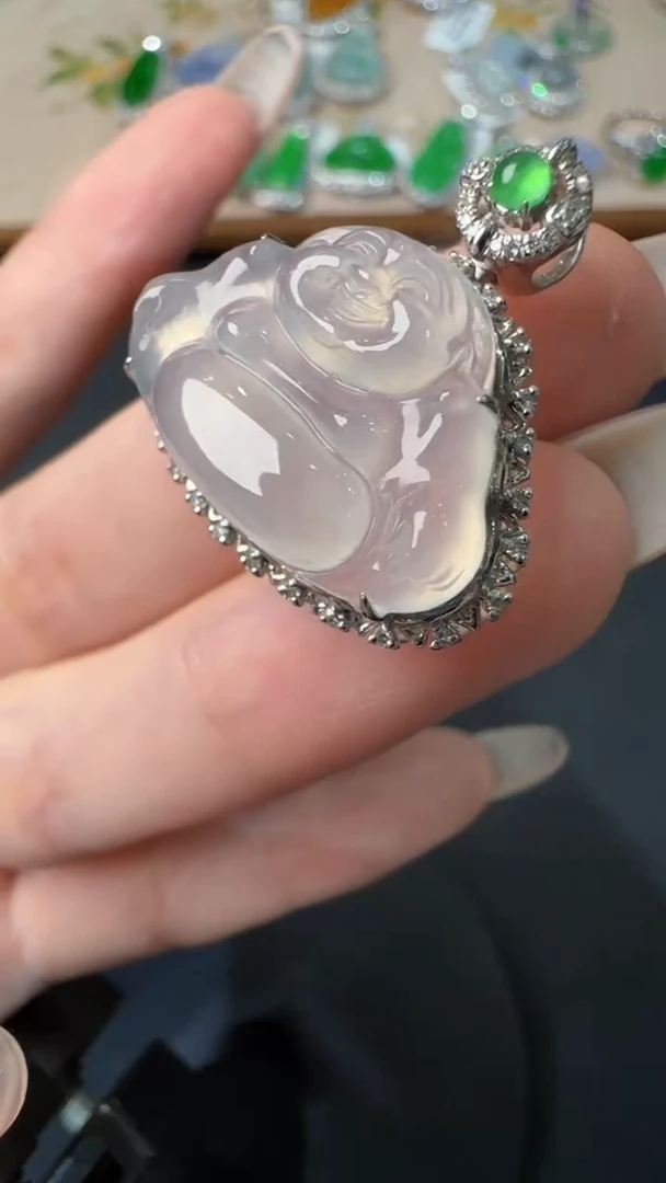 【闪购商品】翡翠吊坠(不含链)18K金镶嵌35