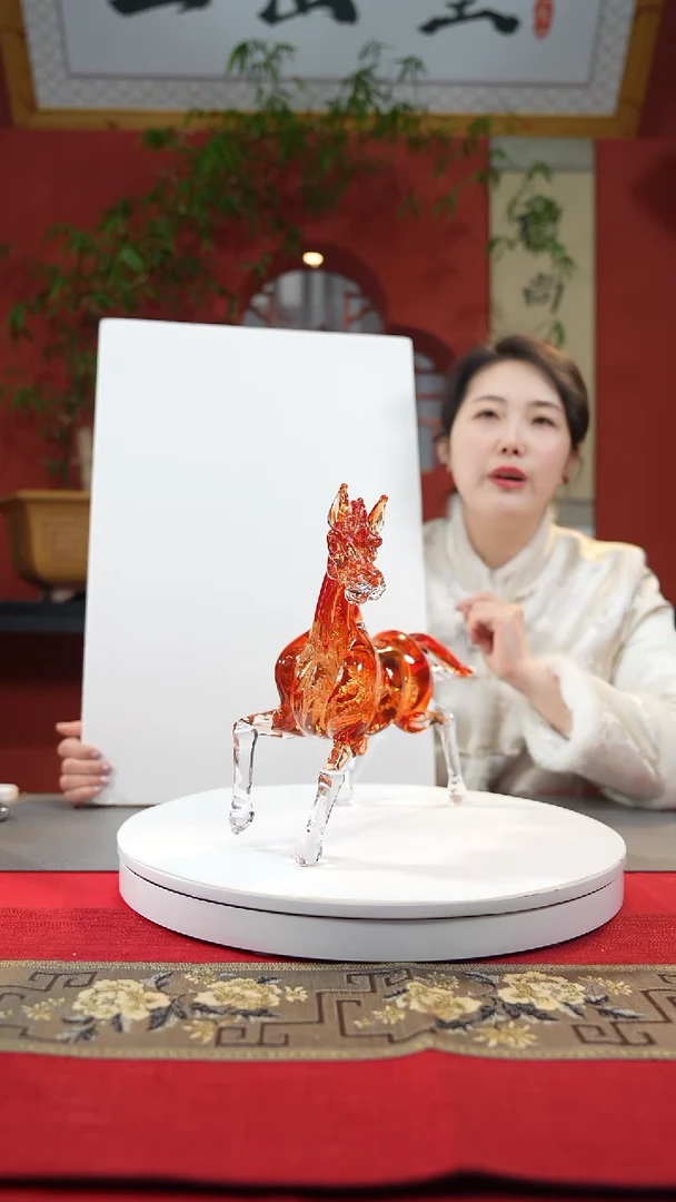 【闪购商品】琉璃手工艺品红马