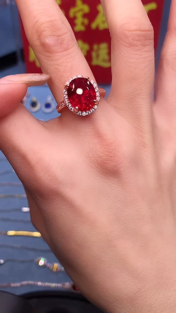 【闪购商品】红宝石戒指银S925镶嵌11111