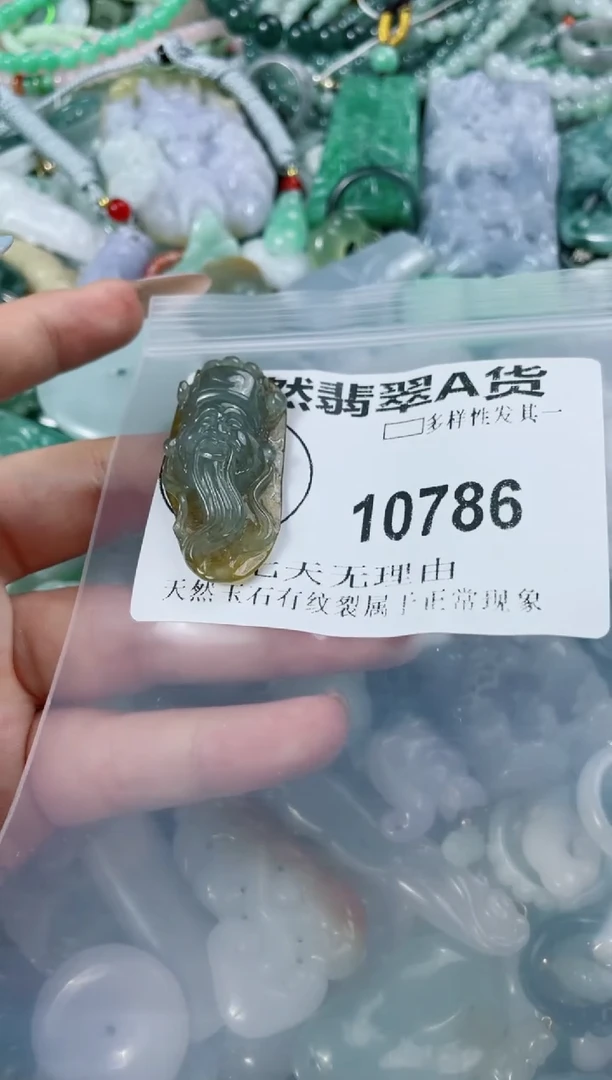 翡翠未镶嵌颈饰10786