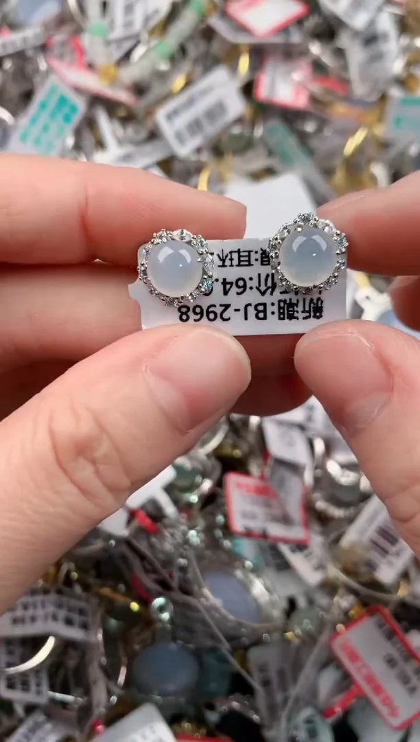 银S925镶嵌戒指翡翠111        9