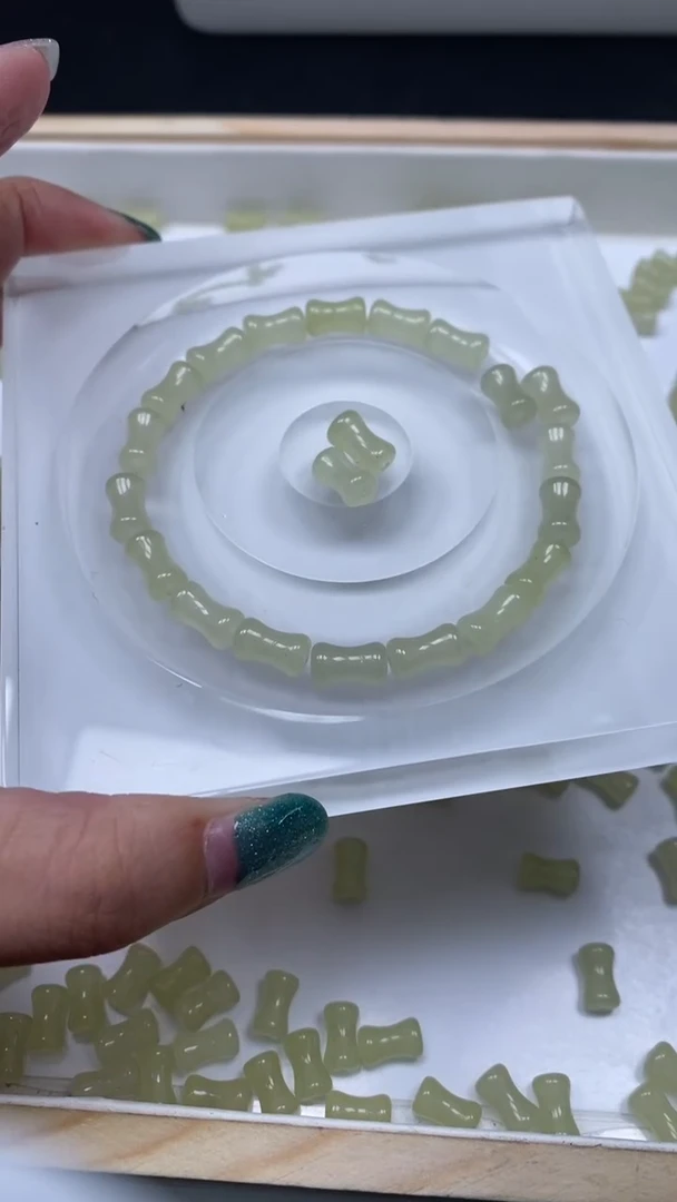 未镶嵌散珠玛瑙/玉髓E740 晴 水 玉竹节6*10mm 10个5.8元