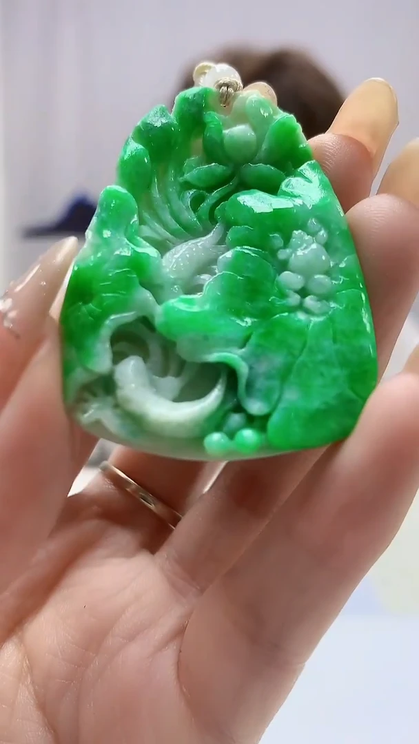 定制翡翠未镶嵌4868DD-毛货挂件113