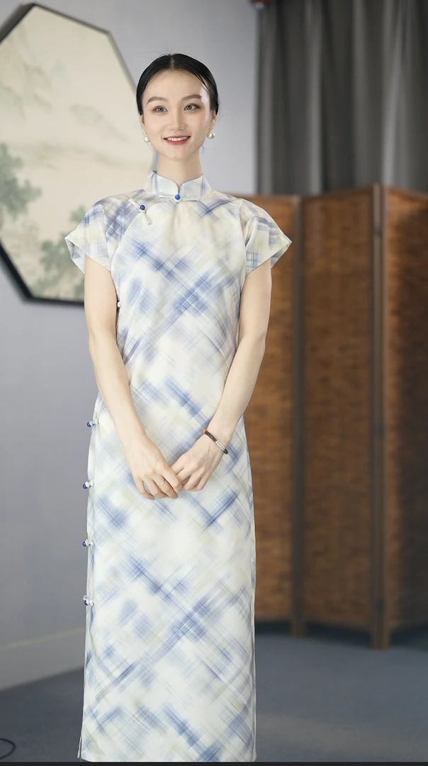 【25新款】 云中月 古法全开襟旗袍日常网红旗袍ins新中式