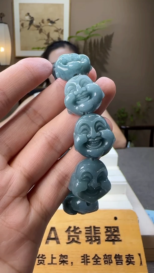 未镶嵌手串翡翠多样性发其一AR@@60B7J09390