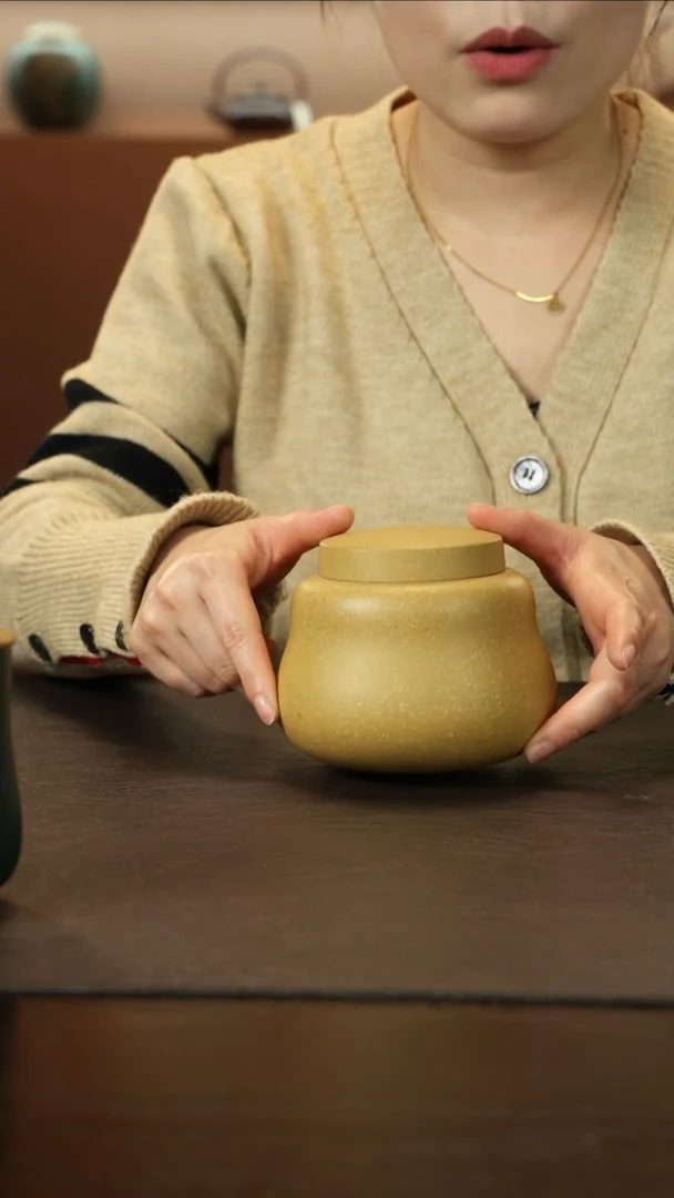 【闪购商品】紫砂茶叶罐直播福利200g粗砂黄金段葫芦罐