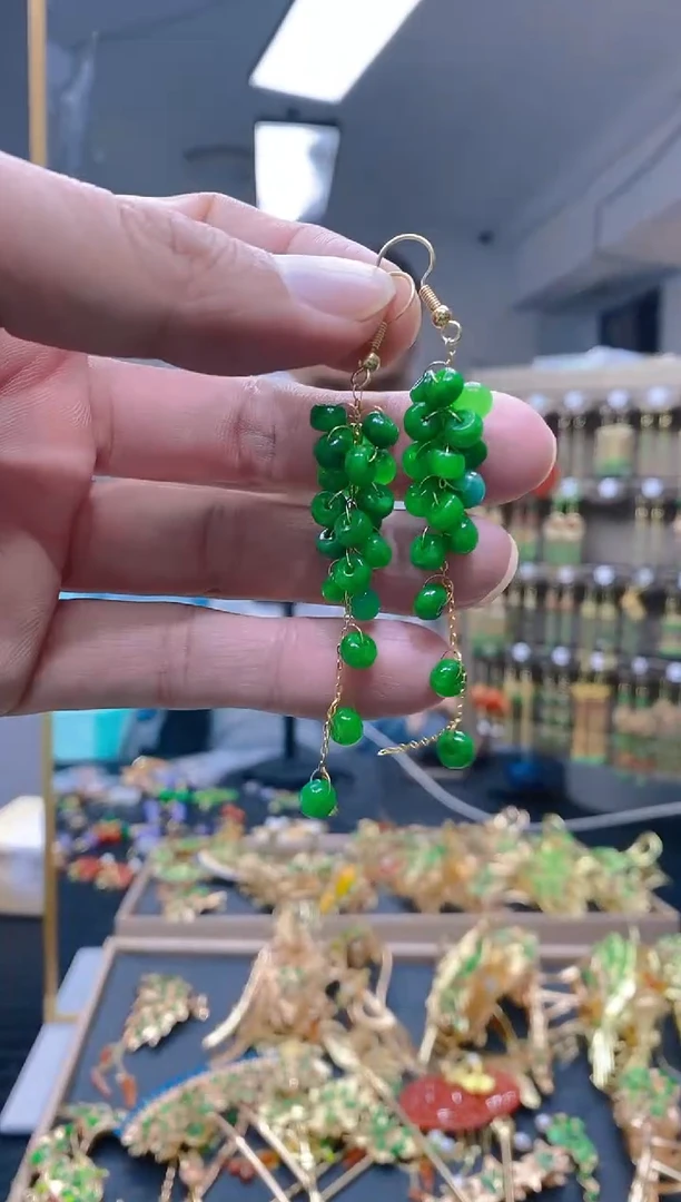 【闪购商品】翡翠耳饰合金0119翡翠耳钩