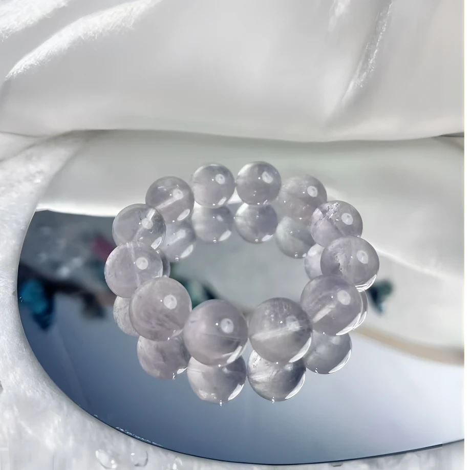 【初恋】天然薰衣草紫水晶 15mm crystal与你原创手作