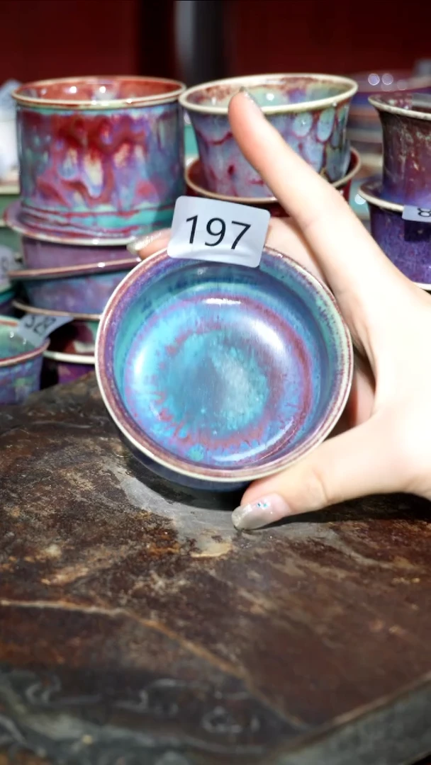 摆件精品窑变钧瓷茶器