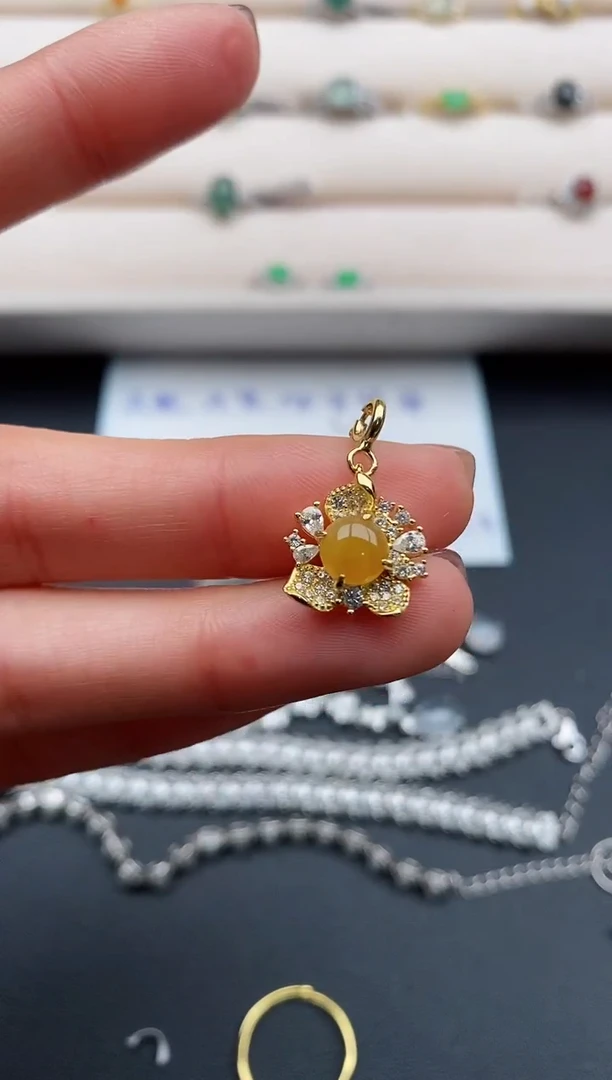 银S925镶嵌戒指翡翠777777+3