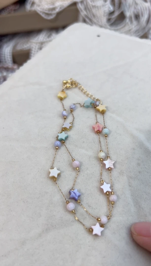 未镶嵌贝壳115星星项链