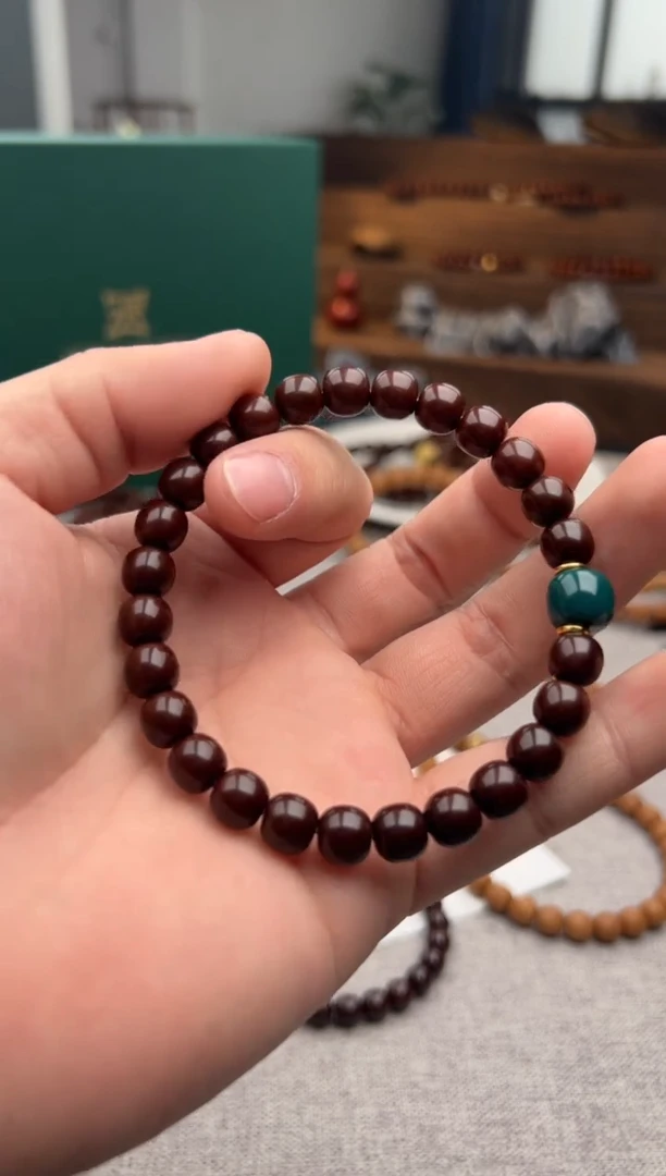 手串猴头核桃全品毕业级红串  尺寸8.0