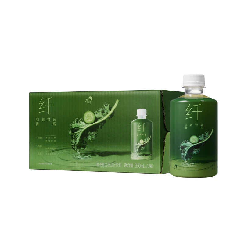 喜茶 羽衣甘蓝青瓜复合果蔬汁饮料330mL*12