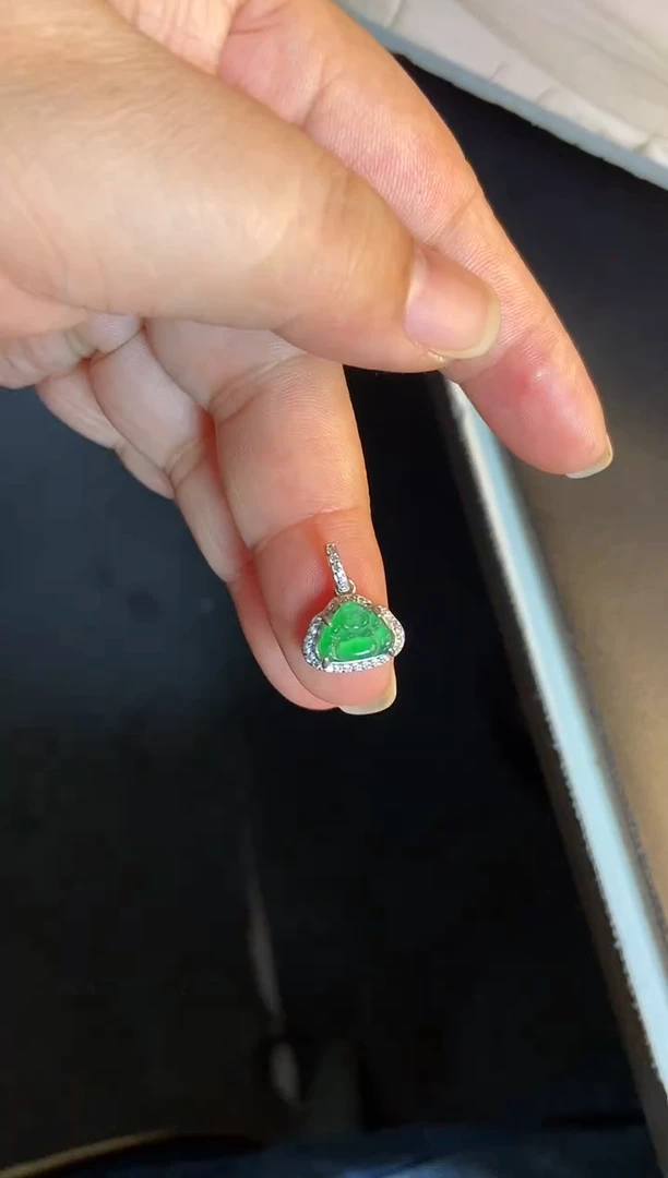 吊坠(不含链)银S925镶嵌翡翠1