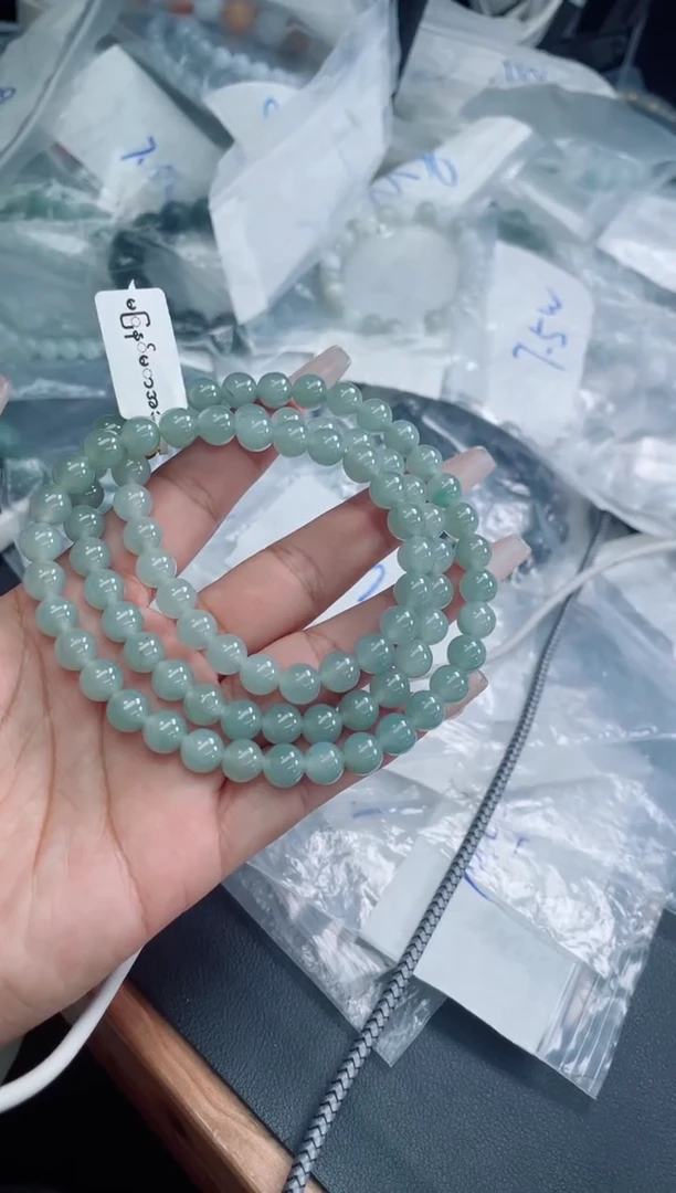 未镶嵌定制翡翠珠串