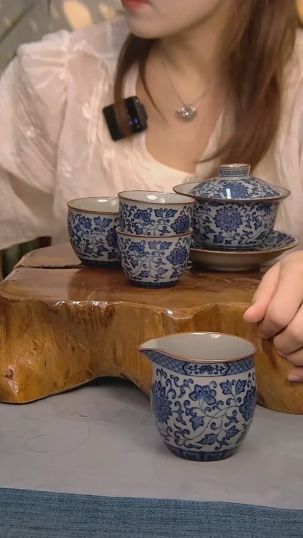 简装家用款5件套 老陶泥开片纹陶瓷茶具