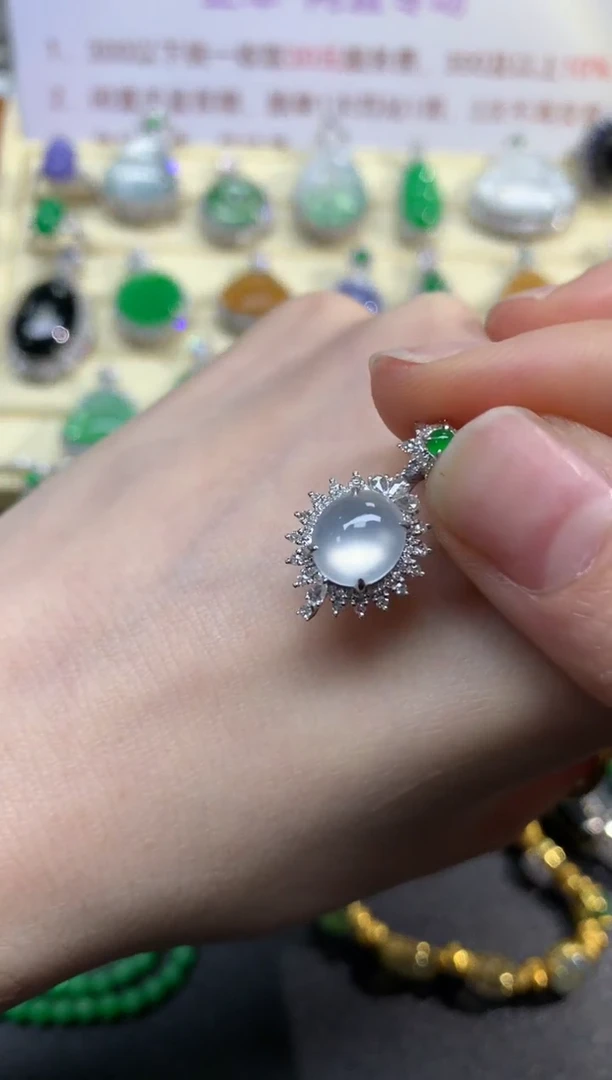 翡翠18K金镶嵌吊坠(不含链)吊坠|5980+598