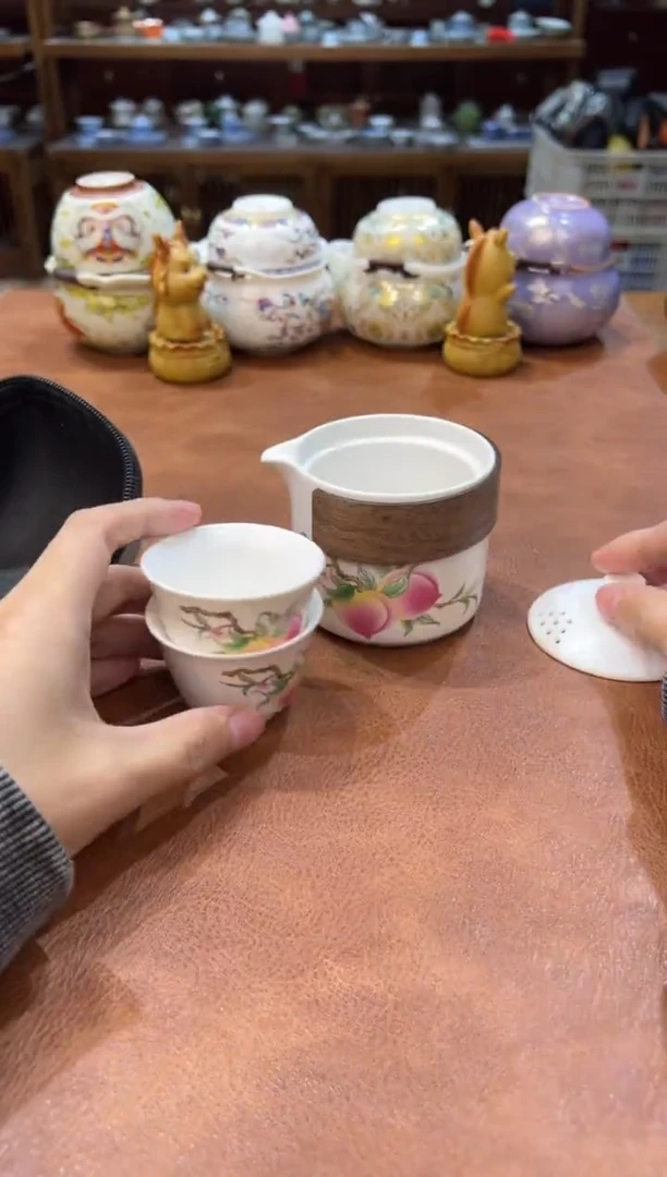 真的很便宜会开片的旅行茶具