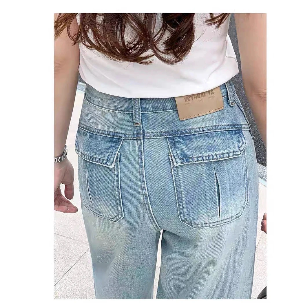 【运险+莱赛尔】夏季超薄款牛仔裤女窄版弯刀裤宽松显腿长