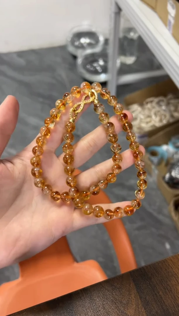 项链未镶嵌水晶金字塔水晶圆珠项链[多样发其一]