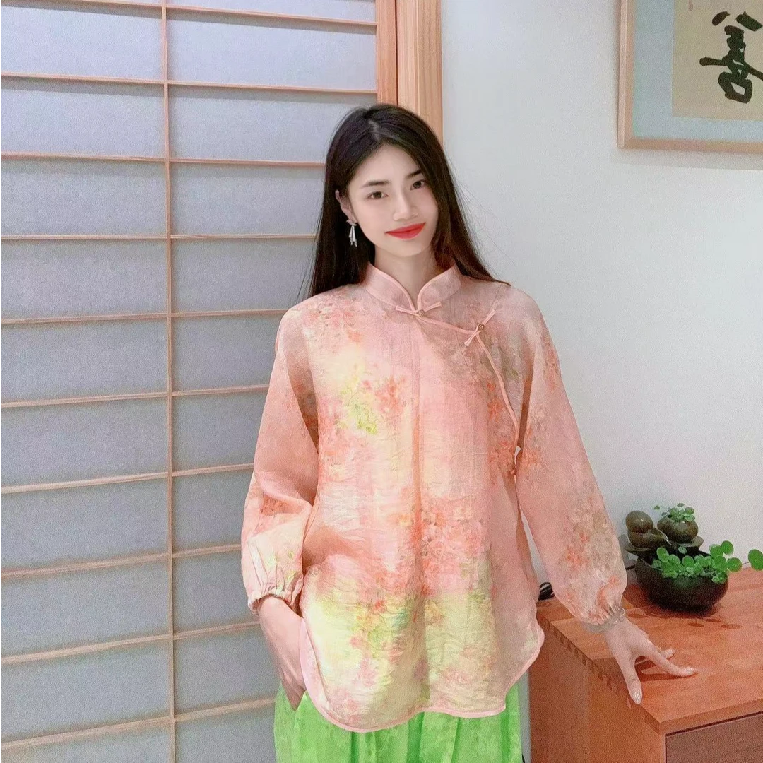 2514《花间柔光》上衣