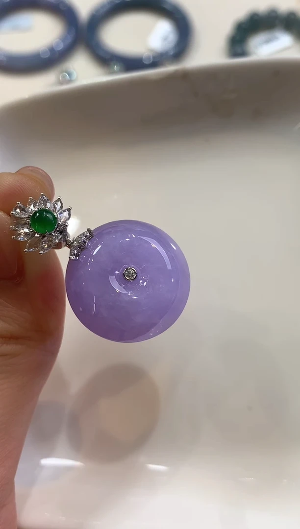 吊坠(不含链)未镶嵌翡翠s62紫货有色差多样性一件发货