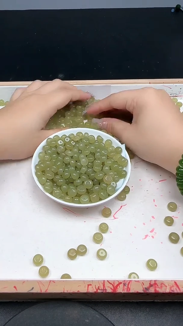 未镶嵌和田玉珠宝半成品晴水N289卡5*8mm散珠20颗