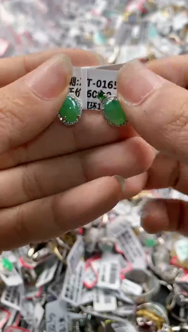 银S925镶嵌戒指翡翠888----1