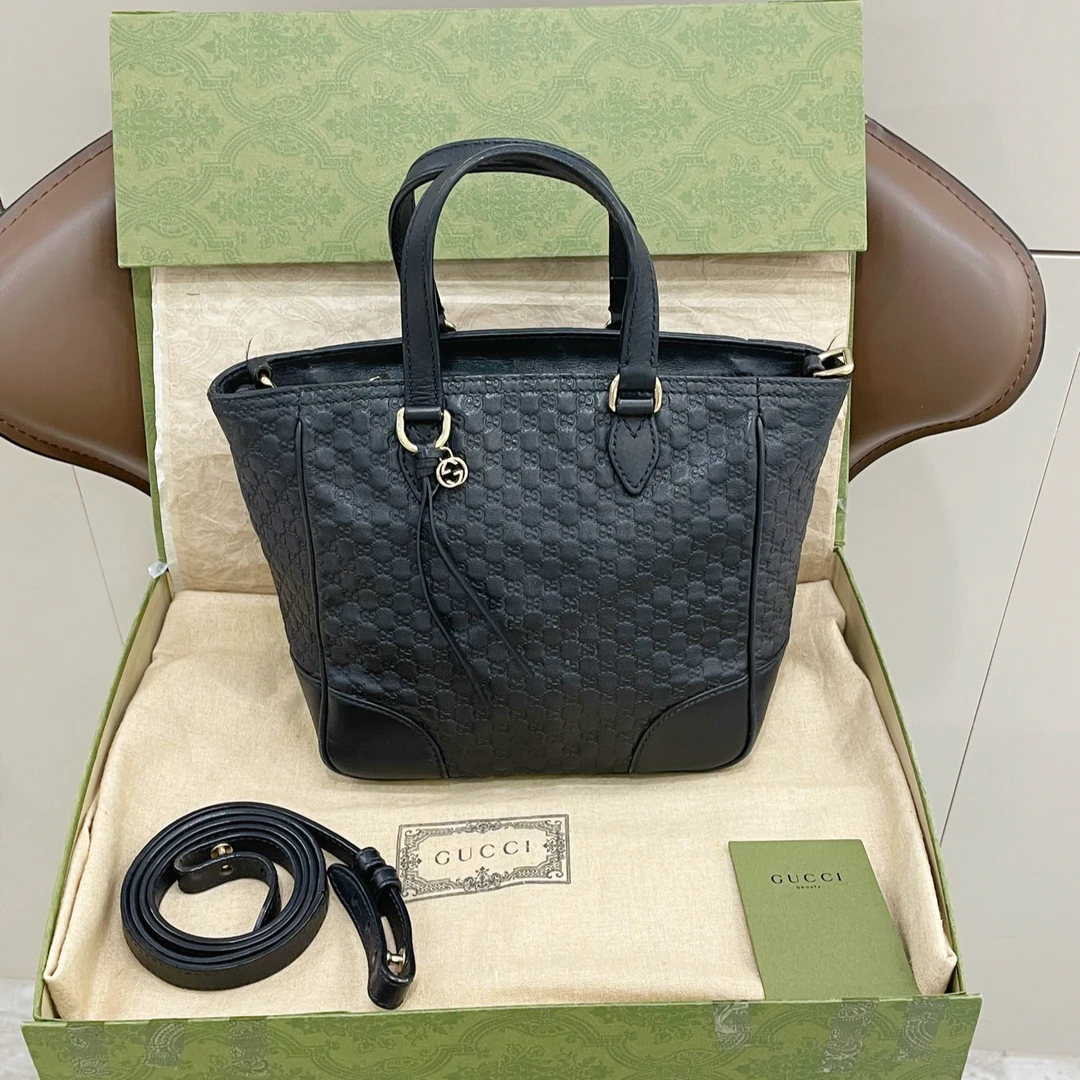95新 GUCCI/古驰 饺子包 全皮托特手提包