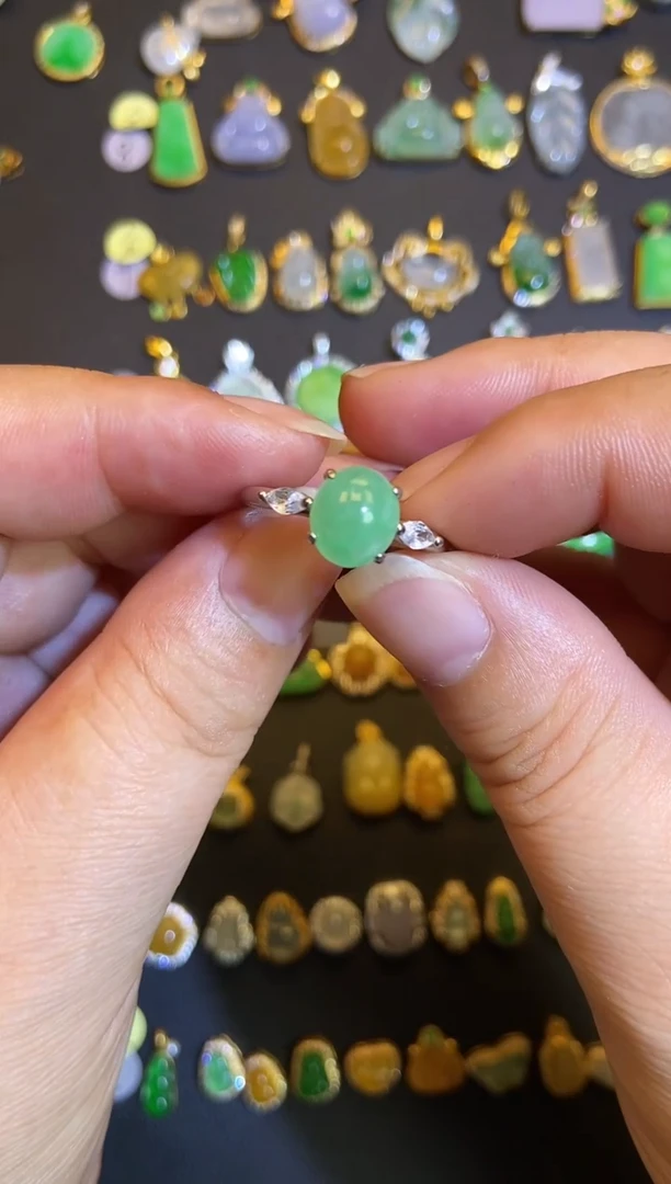 吊坠(不含链)银S925镶嵌翡翠1